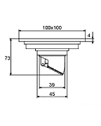 Душевой трап Orange 100x100 TR01-002cr с решеткой Хром глянцевый-1