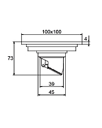 Душевой трап Orange 100x100 TR01-005b с Черной матовый решеткой-2