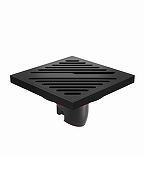 Душевой трап Orange 100x100 TR01-008b с Черной матовый решеткой-1