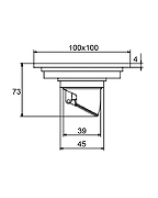 Душевой трап Orange 100x100 TR01-008b с Черной матовый решеткой-2