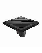 Душевой трап Orange 100x100 TR01-008b с Черной матовый решеткой
