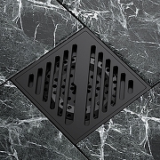 Душевой трап Orange 100x100 TR01-008b с Черной матовый решеткой-1