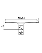 Душевой трап Orange 200x80 TR01-009ni с решеткой Никель-1