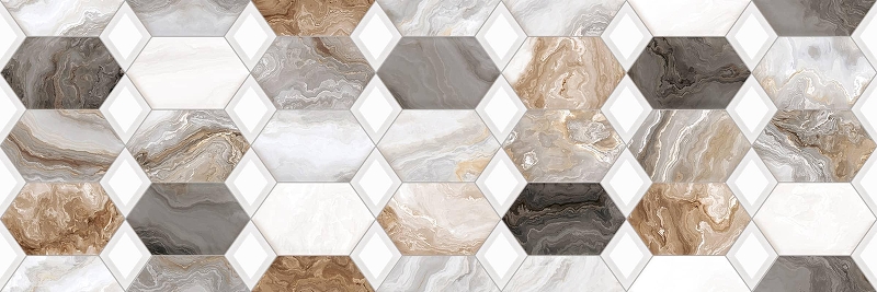 Керамическая плитка Primavera Hypnose Grey Decor 05 glossy DG10-05 