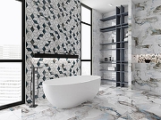 Керамическая плитка Primavera Tiziana Aqua Decor 04 glossy DG05-04 настенная 30x90 см-2