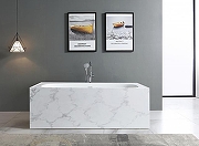 Ванна из искусственного камня Abber Blitz 180x85 AS9501GB Белый мрамор без гидромассажа-2