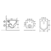 Унитаз подвесной D&K Matrix DT1396516 с сиденьем Микролифт-8