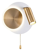 Настенный светильник Artelamp Syrma A2213AP-2WH цвет плафона/подвески Золото, цвет арматуры Золото, Белый-1