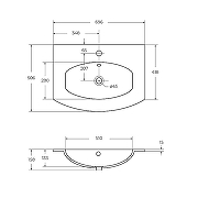 Раковина Cezares Vague 70 82410 Extra Bianco-2