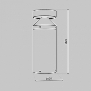 Ландшафтный светильник Maytoni Olten O591FL-L12GF3K цвет плафона/подвески Графит, цвет арматуры Графит-5