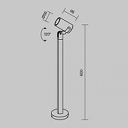 Ландшафтный светильник Maytoni Scope O025FL-01B1 цвет плафона/подвески Черный, цвет арматуры Черный-7