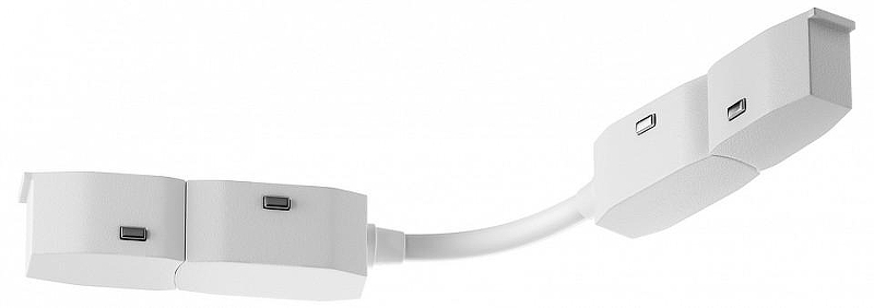 Коннектор питания угловой Maytoni Magnetic track system Exility Accessories for tracks Exility TRA034CS-W 