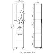 Шкаф пенал Volna Adel 35 pnADEL35-01 Белый-5