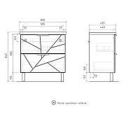 Тумба под раковину Volna Twing 80.2Y tnTWG80.2Y-02 Бетон-7