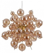 Люстра Artelamp Molecule A8313SP-9GO цвет плафона/подвески Янтарный, Коричневый, Прозрачный, цвет арматуры Золото