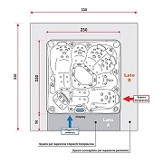 Бассейн Gruppo Treesse Rodas 230x230 PROD01BP с гидромассажем-4
