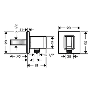 Шланговое подключение Hansgrohe FixFit E 26889340 Шлифованный черный хром-1