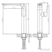 Смеситель для раковины BelBagno Ancona ANCONA-LMC2-CRM Хром-1