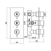 Смеситель для душа Gattoni Termostatici TS994/22C0.M с термостатом Хром-1