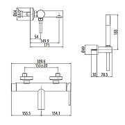 Смеситель для ванны Gattoni Circle One 9000/90NO Черный матовый-1