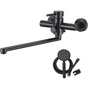 Смеситель для ванны Olive's Balear 13221BLB универсальный Черный матовый-1