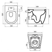 Унитаз приставной BelBagno Marino BB105CBR/BB105SC с сиденьем Микролифт-8