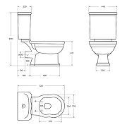 Унитаз-компакт BelBagno Boheme BB115CPR/BB115SC с бачком и сиденьем Микролифт-14