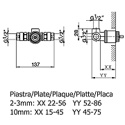 Скрытая часть для смесителя Cisal ZA00431004 G 1/2-1
