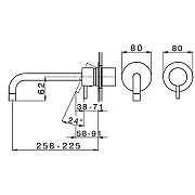 Смеситель для раковины Cisal Less New LN00551740 Черный матовый-1