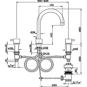 Смеситель для раковины Cisal Less New LN00106040 Черный матовый-1