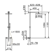 Душевая система Cisal Less New LNC7801N40 с термостатом Черный матовый-4