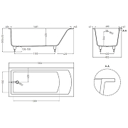 Ванна из искусственного камня Salini Cascata 180х80 104213G Белая глянцевая-8