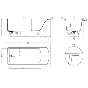 Ванна из искусственного камня Salini Cascata Kit 180х80 104513M Белая матовая-10