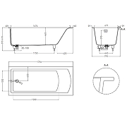 Ванна из искусственного камня Salini Cascata Kit 180х80 104523M Белая матовая-10