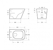Унитаз подвесной BelBagno Ardente-Tor BB520CH-TOR/BB2322SC с сиденьем Микролифт-13