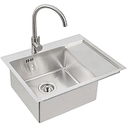 Кухонная мойка Alveus Quarto 20 BRS-90 615x480 1124383 Брашированная сталь-1