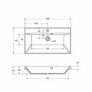 Раковина BelBagno 80 BB800/450-LV-ART-AST-NERO Черная матовая-3