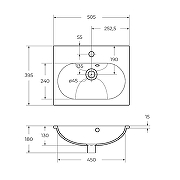 Раковина BelBagno 50 BB1923-500 Белая-4