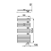 Электрический полотенцесушитель Irsap Soul 550x1054 R SRM055D01IR01NNN Белый-2
