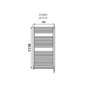 Электрический полотенцесушитель Irsap Ares 580x1118 EIM058K50IR01NNN Хром-4