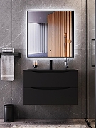 Зеркало Bond Cube 80x80 M36ZE-8080 с подсветкой Черное с бесконтактным выключателем-7