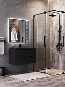 Зеркало Bond Cube 80x80 M36ZE-8080 с подсветкой Черное с бесконтактным выключателем-8