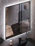 Зеркало Bond Cube 80x80 M36ZE-8080 с подсветкой Черное с бесконтактным выключателем-9