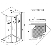 Душевая кабина Esbano ESG-80CR 80x80 ESKG80CR без гидромассажа-17
