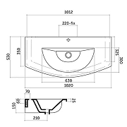 Раковина Cezares Fonte 102 FO10000101 Белая-1
