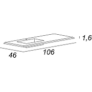 Раковина Cezares Bellagio 106 L 50213 Bianco opaco-1