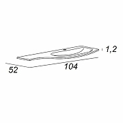 Раковина Cezares 104 R 50154 Bianco-1