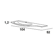 Раковина Cezares 104 L 50153 Bianco-1