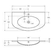 Раковина Cezares Eden 90 50177 Белая-2