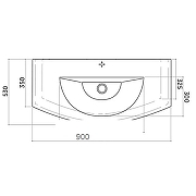 Раковина Cezares Fonte 90 FO/90 Белая-1